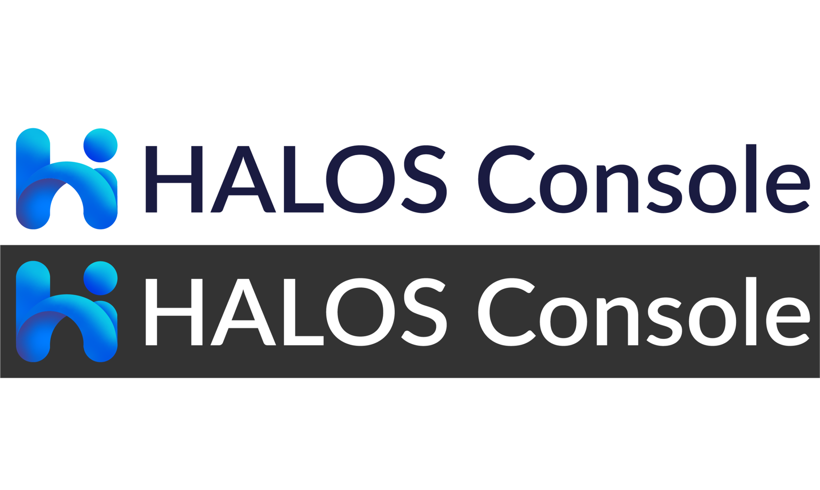 HALOS Console logo light and dark variants